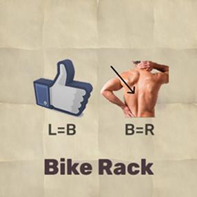 Like, replace the L with B, and you get – bike rack!