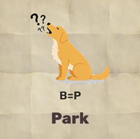 Bark, replace the B with P, and you get – park!