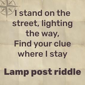 I'm at the street, I'm tall and bright, I'm here to light the way – lamppost!
