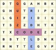Word search treasure hunt