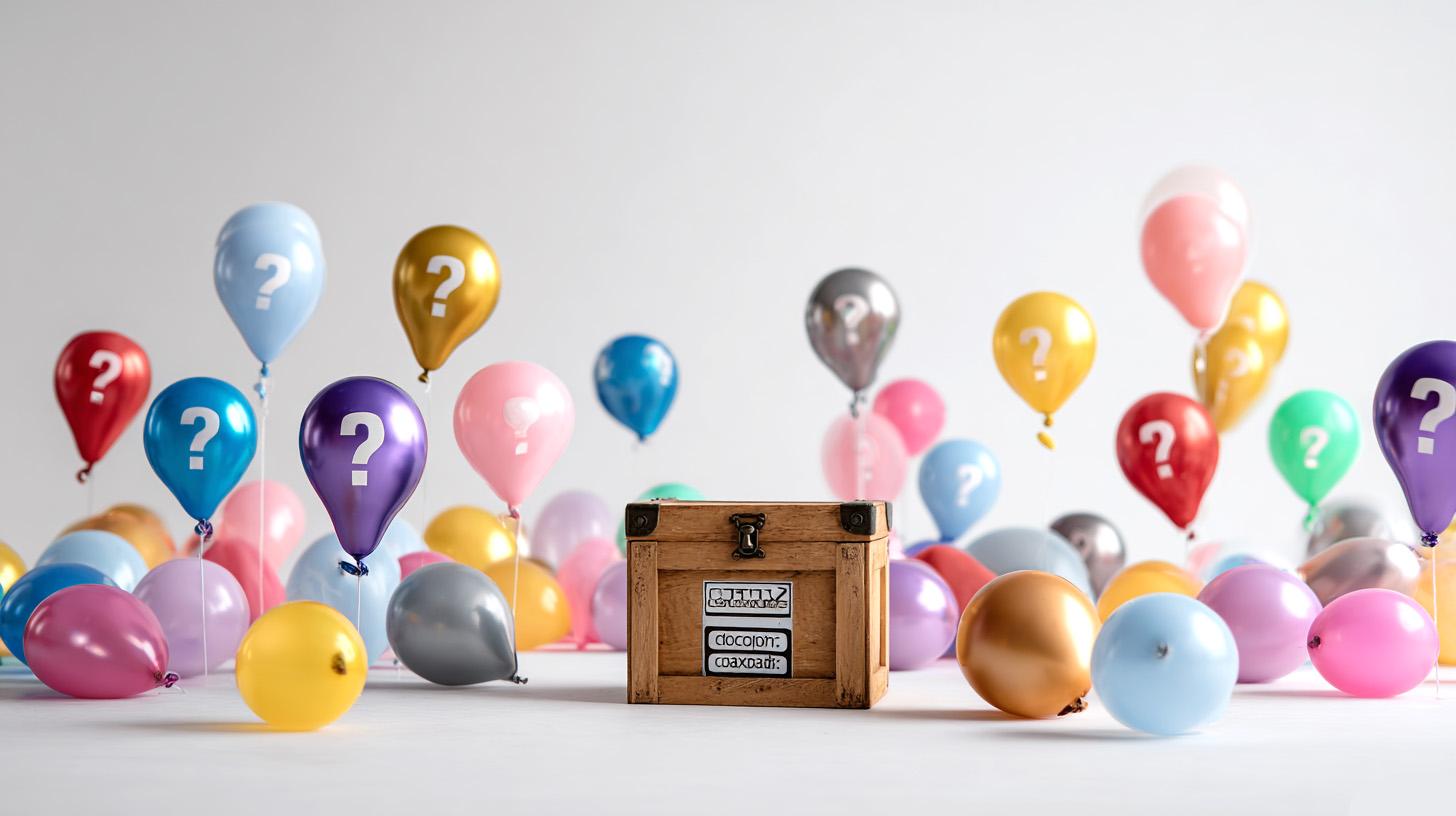 Escape room birthday party decorations with balloons - themed party setup